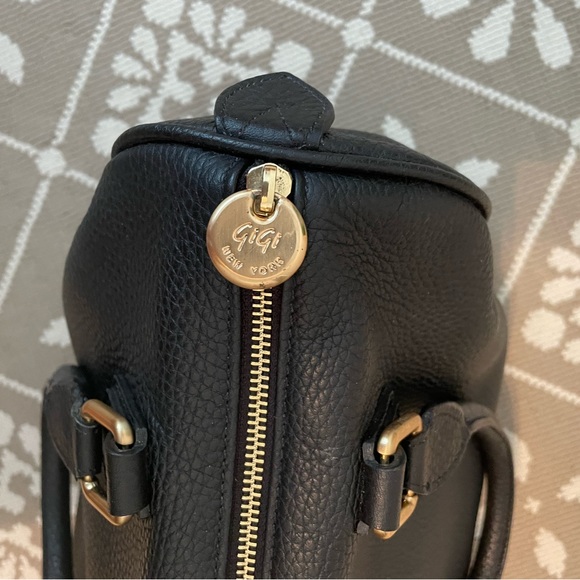 GiGi New York Black Leather Top-Handle Bag - Picture 7 of 9